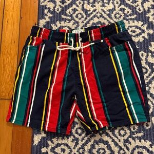 3/$25 Fresh Stitch Twill Striped Drawstring Shorts | Multicolor | Casual Summer